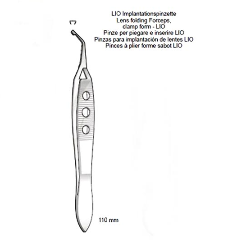 LENS FOLDING FORCEPS SIZE 11 CM 